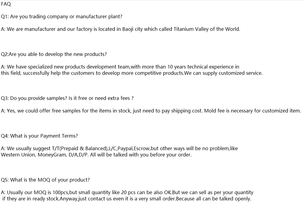 titanium mmo FAQ