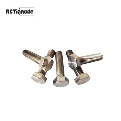 DIN 933 Titanium Gr5 Hexagon Lub Taub Hau Bolts Tag Nrho Xov